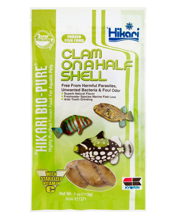 Hikari Bio-Pure Frozen Clam On A Half Shell - Flat Pack - 4 oz