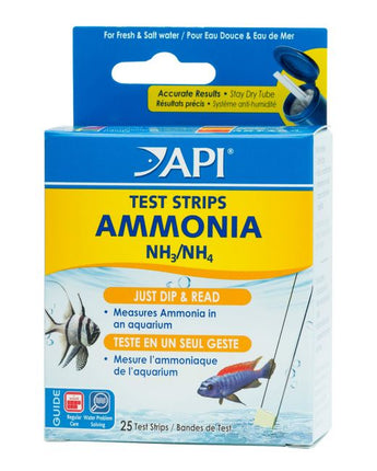 API Ammonia Aquarium Test Strips - 25 pk