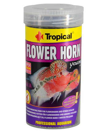 Tropical Young Flower Horn Cichlid Pellets - 95 g