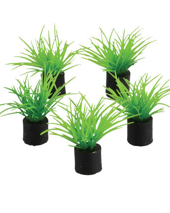 Underwater Treasures Mini Plant - Green Grass - 1.5" - 5 pk