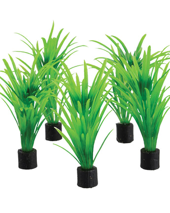 Underwater Treasures Mini Plant - Green Tall Grass - 3.25" - 5 pk